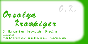 orsolya krompiger business card